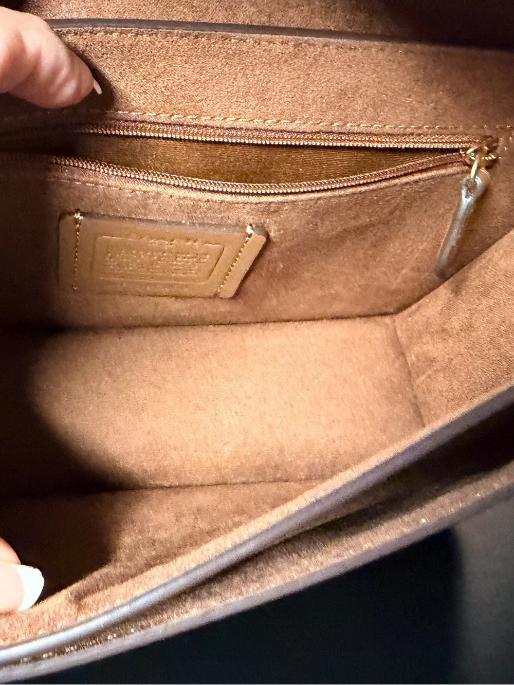 Coach Large Two-Tone Signature Morgan Shoulder or Cross Body Bag